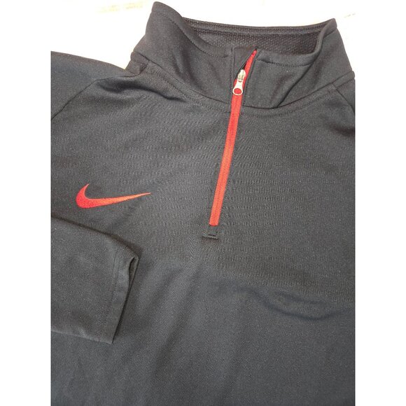 Nike Dri-Fit Black Half-Zip Long Sleeve Pullover Large - Picture 4 of 8